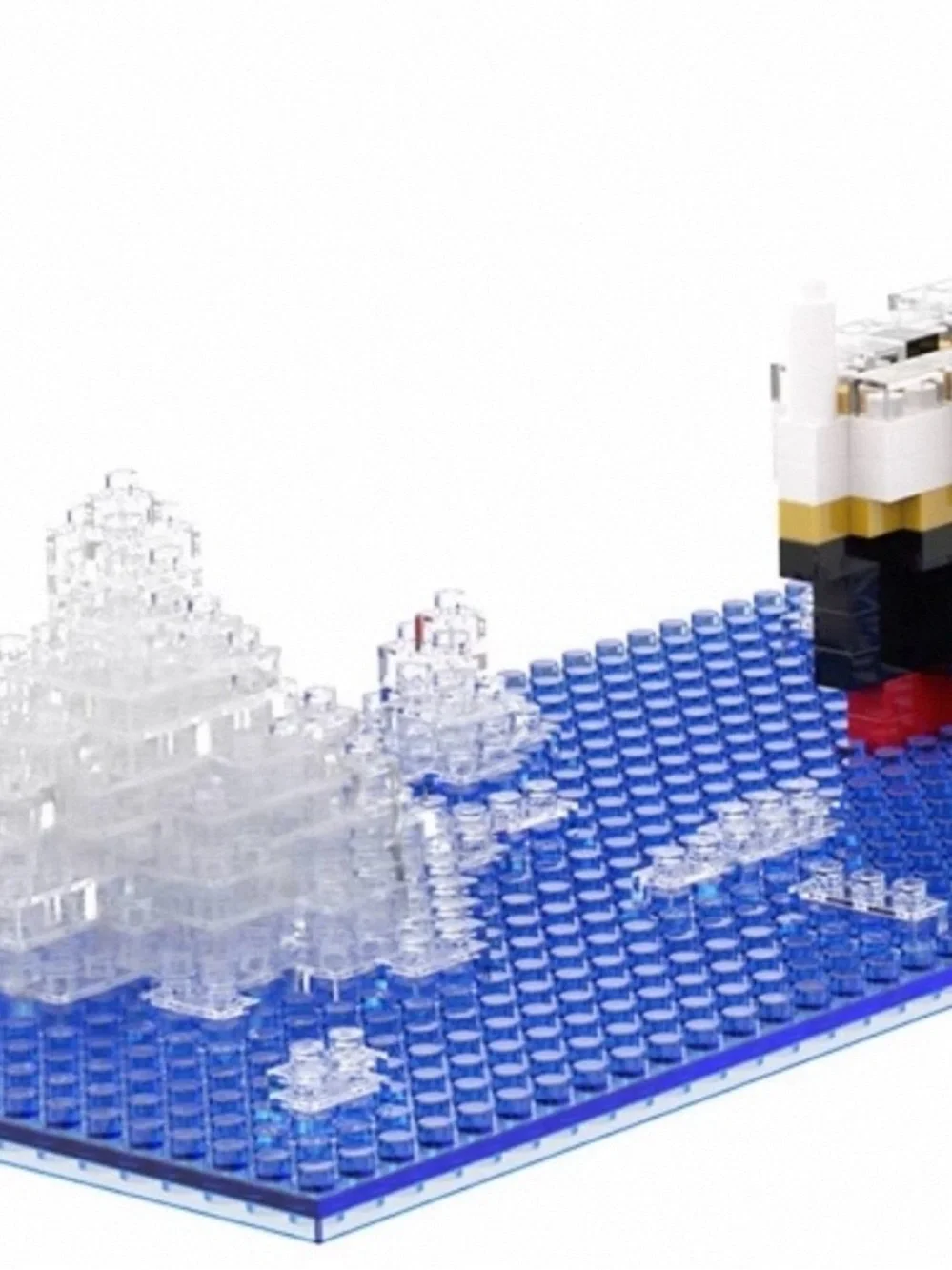 Kids Building Ship Toy Set in Black, White, Yellow & Red